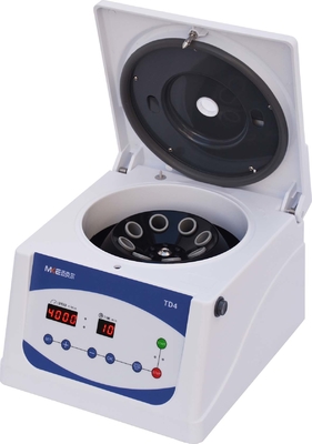 T4-S الطرد المركزي المحمول منخفض السرعة 4000 دورة في الدقيقة 8x15ml سعة التشغيل الهادئ للغاية